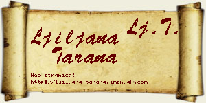 Ljiljana Tarana vizit kartica
